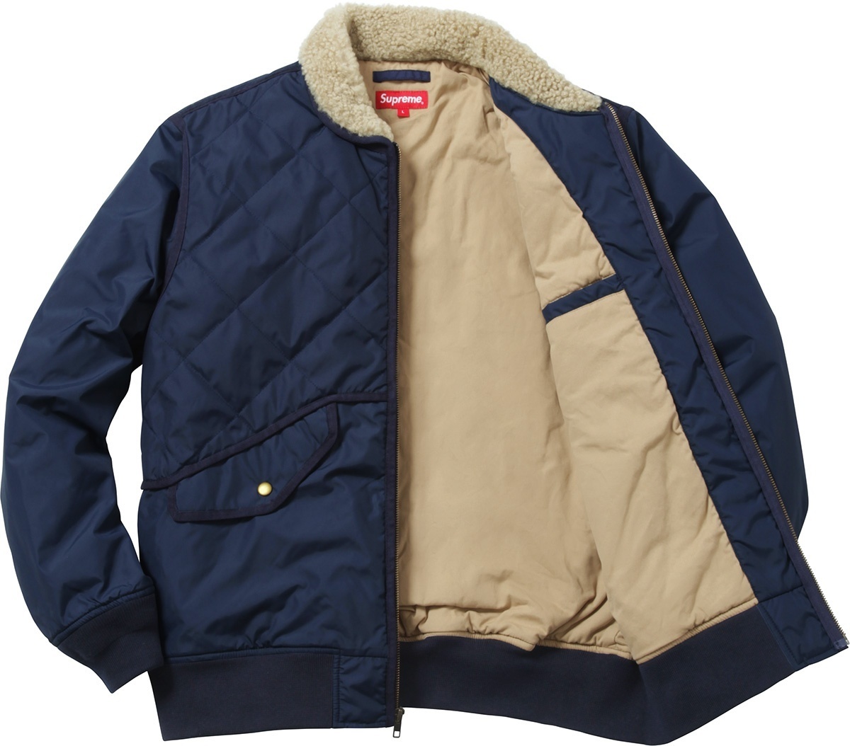 Quilted Nylon Tanker Jacket view 3